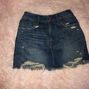 denim mini skirt